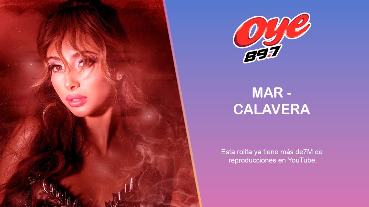 Oye897's tweet image. #Calavera de #MarSolis💀 resultó ser todo un éxito en redes pues ya acumula más de 7 millones de vistas en YouTube🔥😱 sin duda uno de los #PopTrends mas escuchados 🎶📲 oyedigital.mx