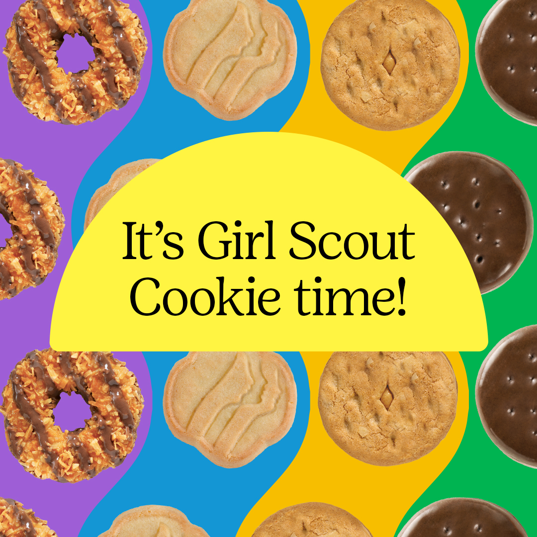 gsutah's tweet photo. Girl Scouts are selling cookies! Don’t miss out: 
Jan. 28–April 8: Available via a Girl Scout’s order card and digital site. 
Feb. 27: Direct shipping for online orders opens, including Raspberry Rally.
Mar. 24–Apr. 8: Cookie Booths available. https://t.co/6PnaKFOA7d https://t.co/l0UsNUpEFu