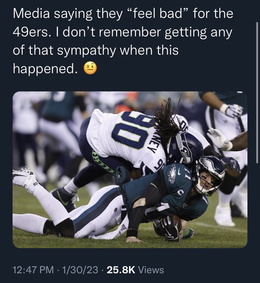 @Pursuitbingo @DeliseRussell @RDip_01 @TheRealMcKoy85 Unfortunately, that’s what happens in sports, it happened to us Eagle fans a few years ago w/ that Clowney hit vs Wentz in 2019, it happens.