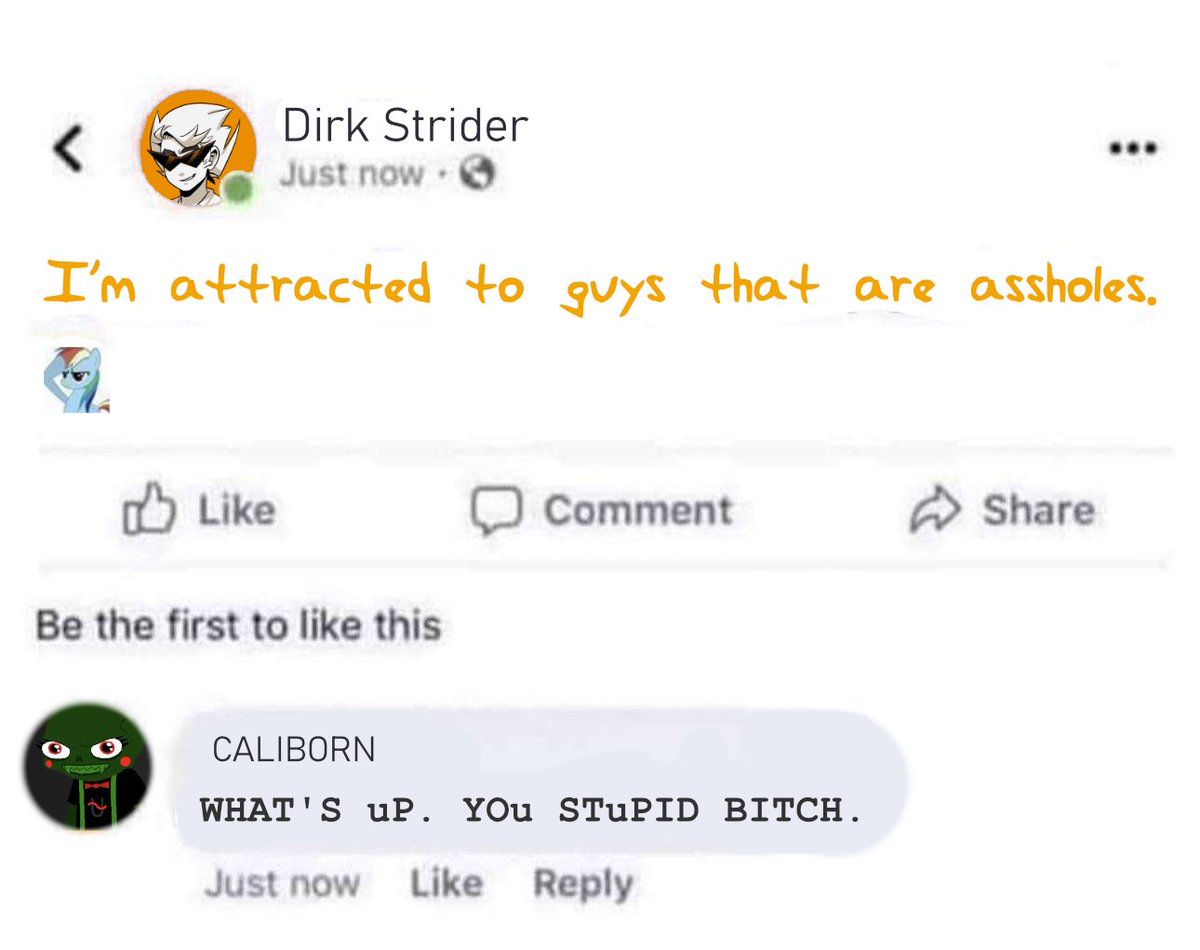 nutrimercenary's tweet image. i cannot be stopped. what is the fucking ship name now that we know this bastards name ive just been using the same one since like 2012. anyway do not @ me about fonts i am not paying $40 for helvetica

#dirkstrider #caliborn #dirkuu #homestuck #hom3stuck