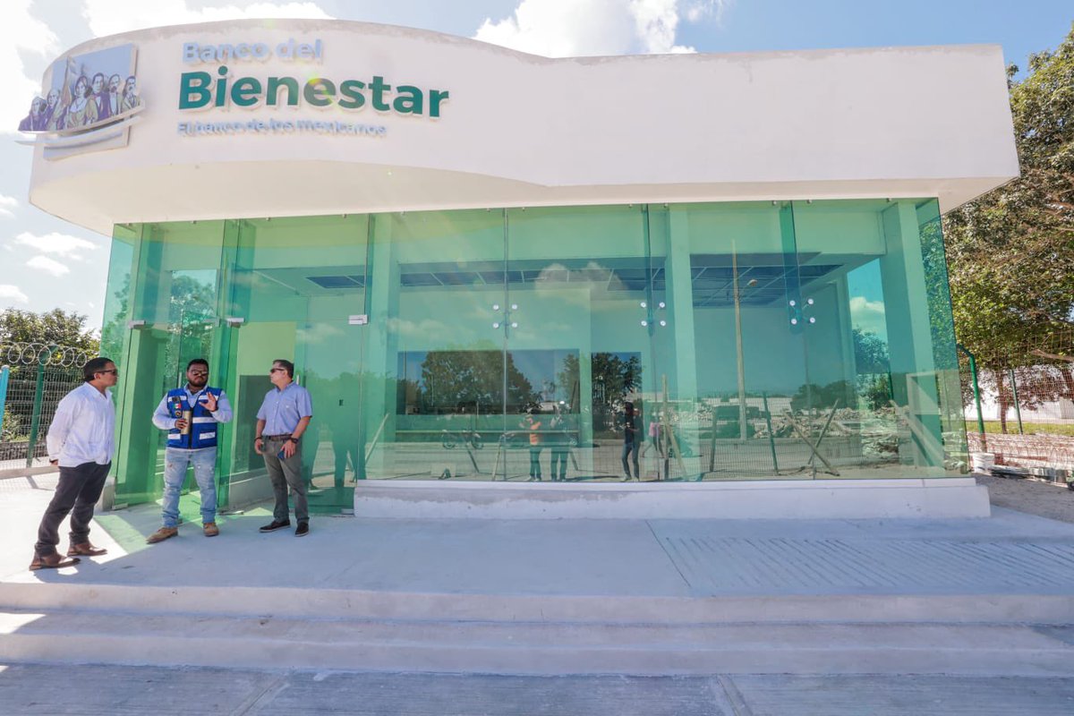 soyateneadeisla's tweet photo. Gracias al @GobiernoMX y a las gestiones de nuestra Gobernadora @MaraLezama cada municipio de Q.Roo tendrá un 𝗕𝗮𝗻𝗰𝗼 𝗱𝗲𝗹 𝗕𝗶𝗲𝗻𝗲𝘀𝘁𝗮𝗿. En #IslaMujeres esta obra lleva un 95% de avance y muy pronto estará lista la primera sucursal en 𝗭𝗼𝗻𝗮 𝗖𝗼𝗻𝘁𝗶𝗻𝗲𝗻𝘁𝗮𝗹. https://t.co/11goSOwRvE
