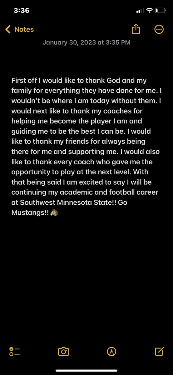 100% COMMITTED!!! ⚪️🟤<a href="/CoachBull16/">Levi Bullerman</a> <a href="/CoachSUnderwood/">Scott Underwood</a>  <a href="/CoachGatz75/">Joe Gatz</a>  <a href="/SMSUfootball/">SMSU Football</a> 

<a href="/LEHS_FB/">Lincoln East Football</a>