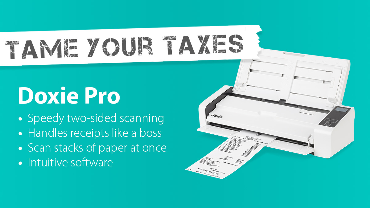 Doxie's tweet photo. Tame your 2022 taxes with Doxie Pro:

* Speedy two-sided scanning
* Handles receipts like a boss
* Scan stacks of paper at once
* Intuitive software

https://t.co/kcuS5IYDkz https://t.co/Rg0cXO0LU6