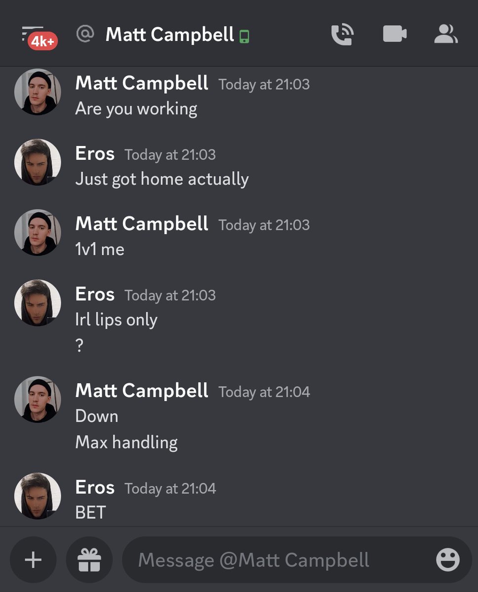 You're in his scope, I'm in his DMs. We're not the same. <a href="/Campbellitus/">Camp</a>