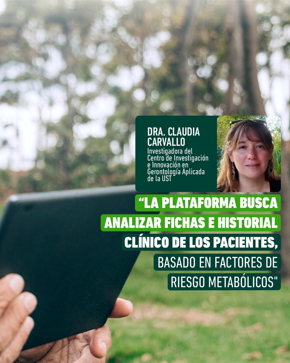 SantoTomas_ST's tweet photo. La plataforma denominada Aging Mets surge en un contexto tanto país como mundial, en que la demencia no tiene tratamiento efectivo, razón que motiva e impulsa con fuerza al desarrollo de este gran proyecto del Centro CIGAP de la UST.
Ve más detalles en  https://t.co/3TsbLQY24Q 👈🏻 https://t.co/IPXCNbfEqC