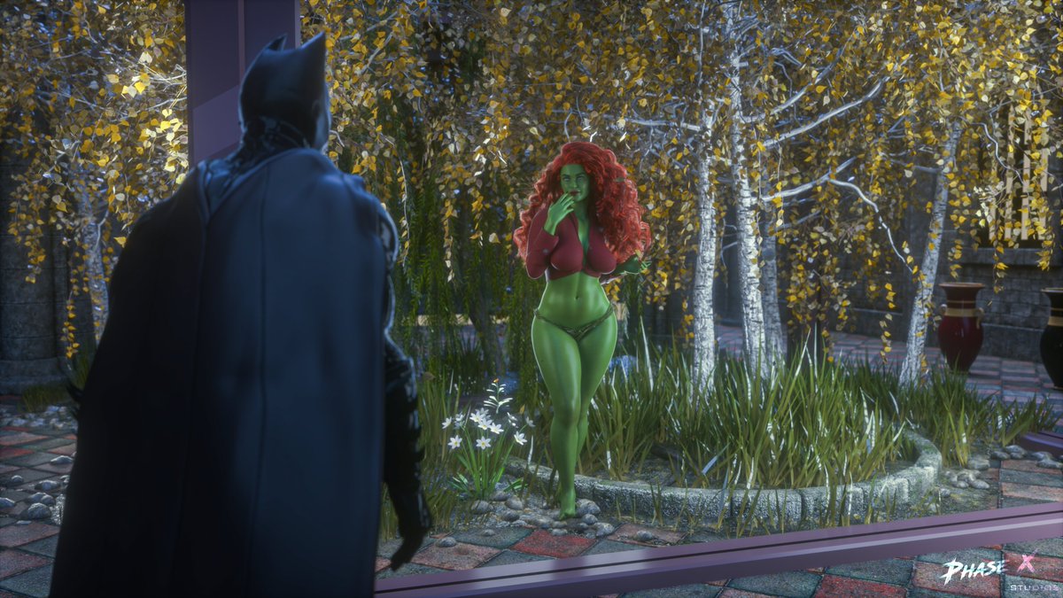 Poison Ivy &amp; Batman

I love batman games, so I thought to create a scene from it.