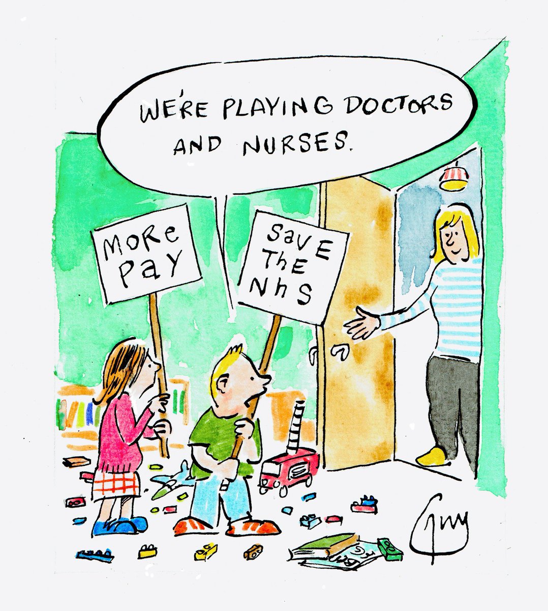 Guy Venables on #doctorslivesmatter #NursesStrike #doctorstrike - political cartoon gallery in London original-political-cartoon.com