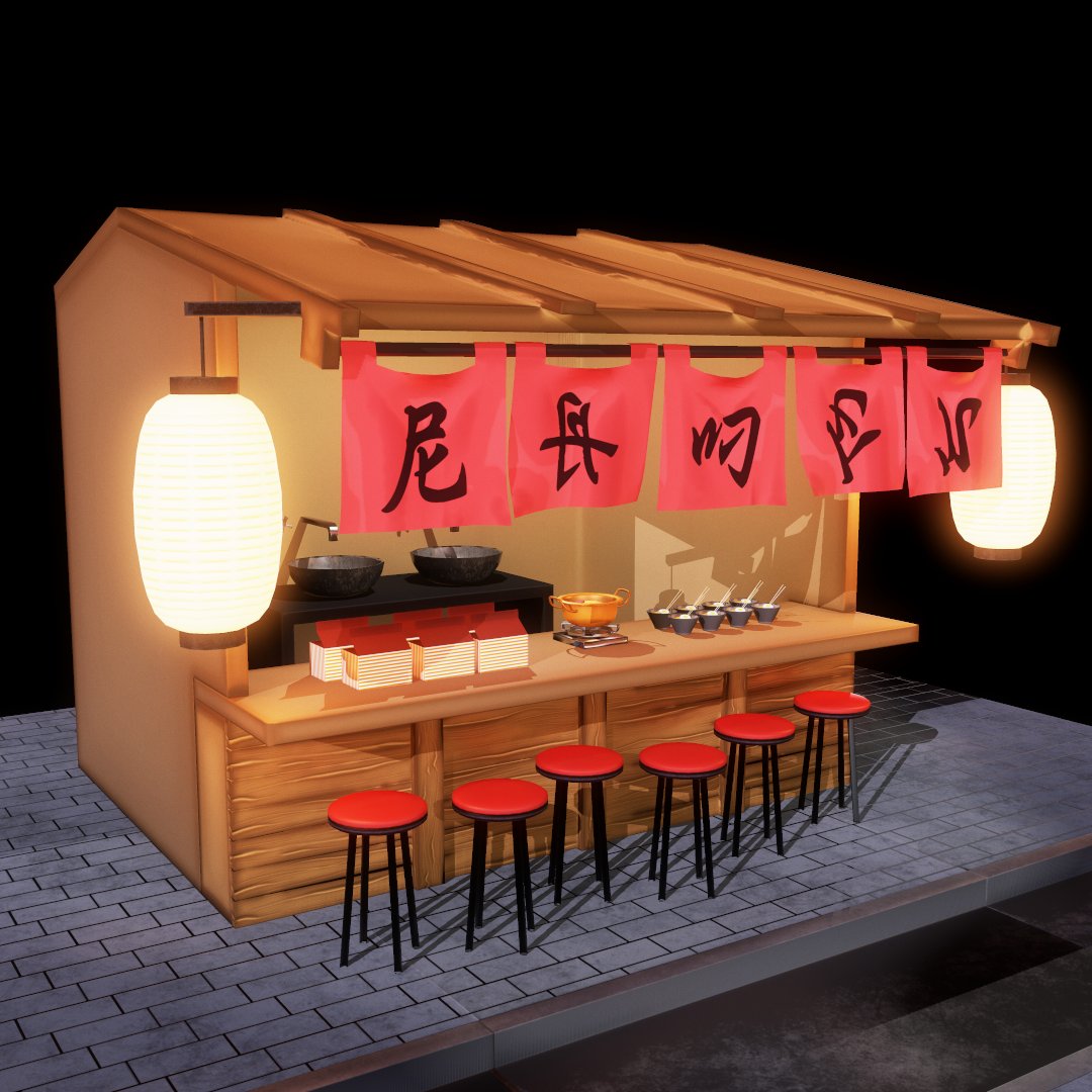 ivan_3dexpert's tweet photo. Gameready Ramen Bar assets 
#gameart #indiegame #indiedev #gamedev https://t.co/aYqIJT1rag