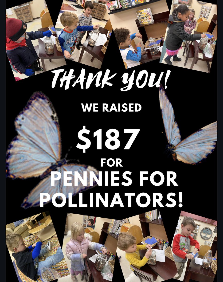 You are awesome and we are thankful!  If you didn't get a chance to send a donation in or our Pennies for Pollinators it's not too late!  We will still be collecting donations all week!  Thank you!