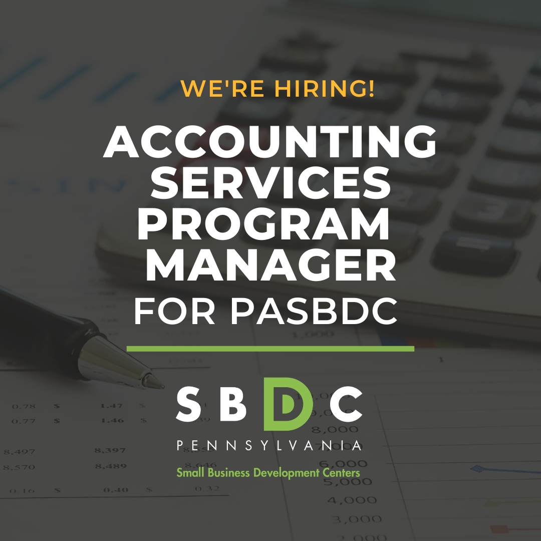 📣 The #PASBDC is hiring an Accounting Services Program Manager!

✅ Apply here: pasbdc.org/employment-opp…