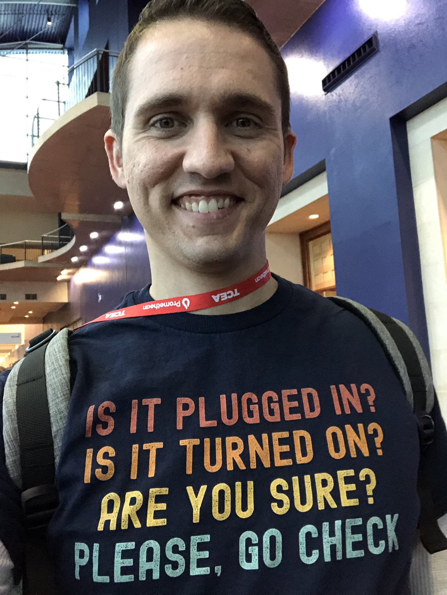 When at a technology conference, I feel like this shirt is necessary 😝

@TCEA #TCEA23 #tcea2023