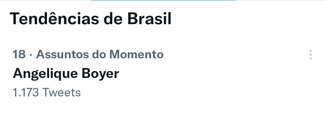 amnesiaBoyer's tweet photo. Angelique Boyer ocupando 4 posições nas tendências do Brasil, rainha que fala 🤍💫

#TrêsVezesAna001 https://t.co/hobpbCxpZd