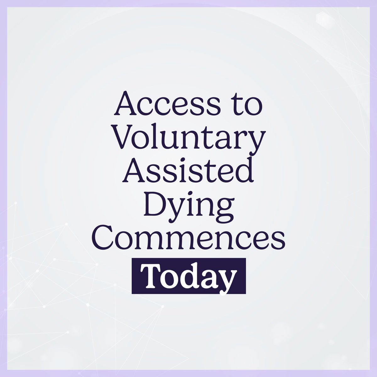 No decision about life and death are ever easy.

But from today, eligible South Australians facing terminal illnesses and insufferable pain are entitled to choice and dignity at the end of life.

Because dying with dignity should be your choice.
