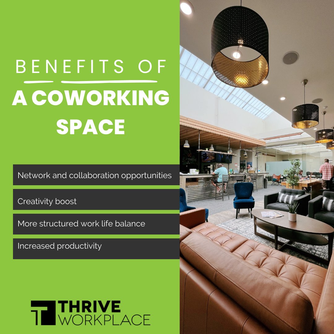 Want to know why you should consider a coworking space? 

Here are a few benefits! 

Visit the link in our bio to find out more about our spaces!