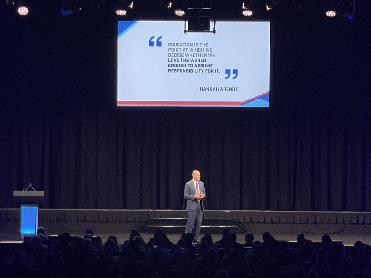 Sitting in a room full of caring educators who have been through a lot the past few years, are often unfairly criticized from all directions and still love the world enough to assume responsibility for it!! And our children are better off because of them! #tasa2023