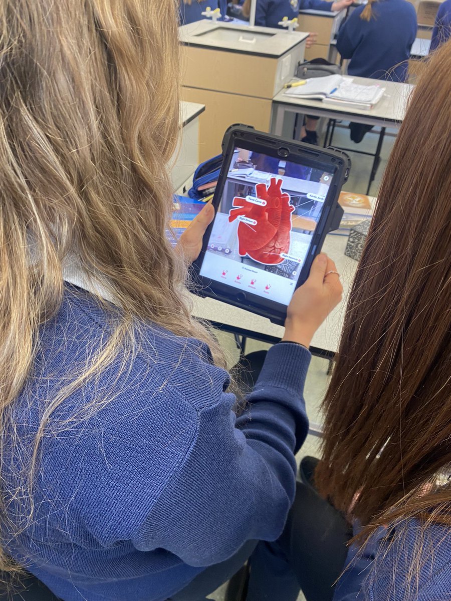 BCCNS_STEAM's tweet image. Last week 3rd years used A.R. Merge Cubes to visualise what the structure of a heart ♥️ looks like to prepare them for our sheep heart dissections this week 👩‍🔬 👨‍🔬 students are more prepared now on where to make incisions! @BanagherCollege #edtech #iPaded #EdApps