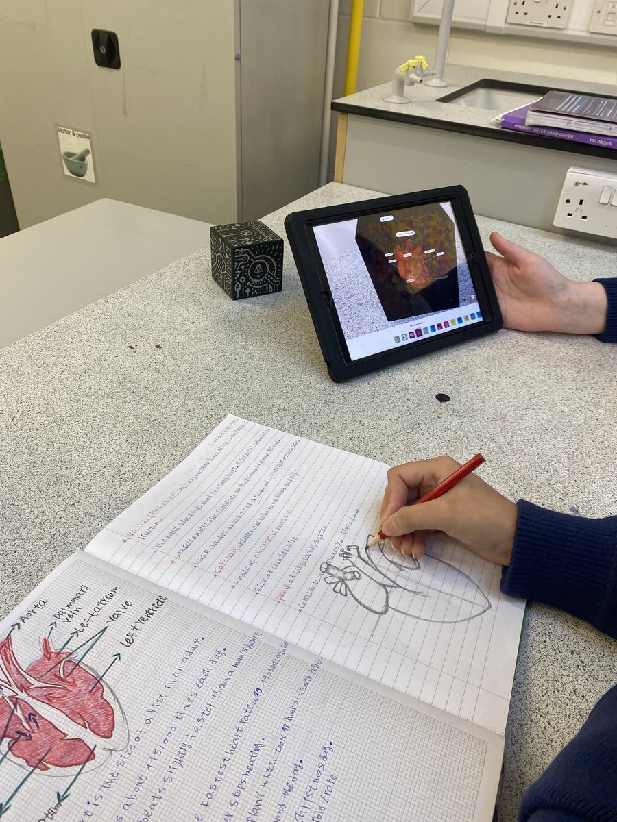BCCNS_STEAM's tweet image. Last week 3rd years used A.R. Merge Cubes to visualise what the structure of a heart ♥️ looks like to prepare them for our sheep heart dissections this week 👩‍🔬 👨‍🔬 students are more prepared now on where to make incisions! @BanagherCollege #edtech #iPaded #EdApps