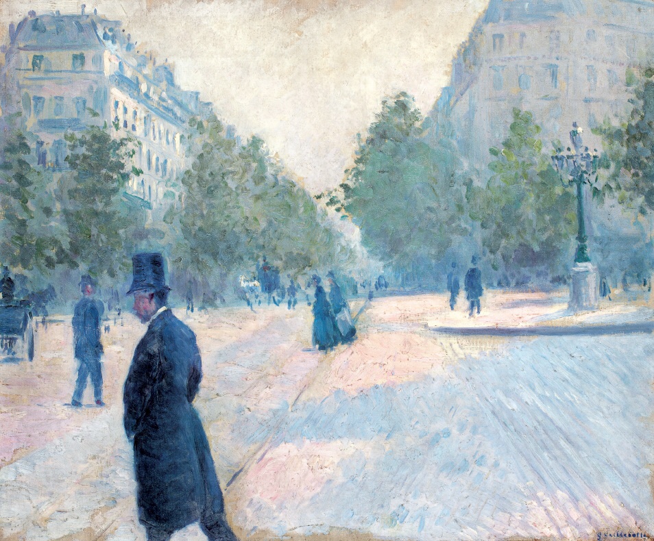 DargelosElea's tweet photo. La Place Saint-Augustin, temps brumeux (1878), Chemin montant (1881) de Caillebotte et Jour printanier sur Karl Johan (1890) de Munch https://t.co/eYt16tl1EJ