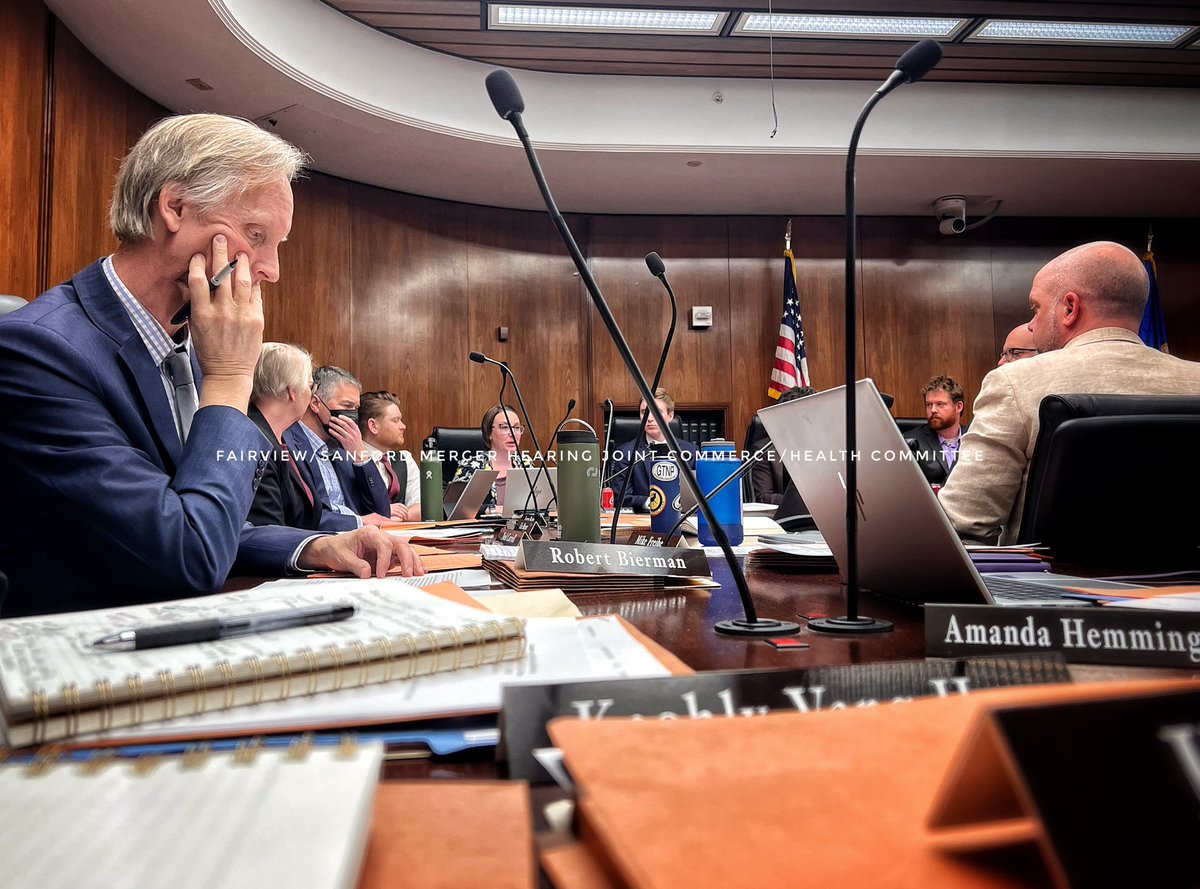 ethanchamnhouse's tweet photo. Fairview/Sanford merger hearing in commerce/health joint committee.
Protect Minnesota assets and patients. We heard from U of M professors, students, and MNA. Thank you.
#mnleg #mnnurses https://t.co/SsIlyQpW5M