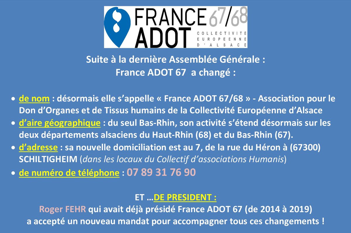 France ADOT 67 a changé ... !