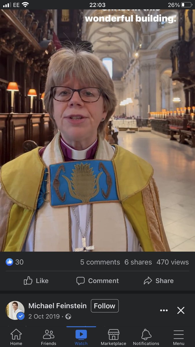 The Bishop of London has just appeared on my Facebook feed. I see the Teasel and Habbicks (?) of the Clothworkers’ Company on her Cope. 

@ClothworkersCo @bishopSarahM