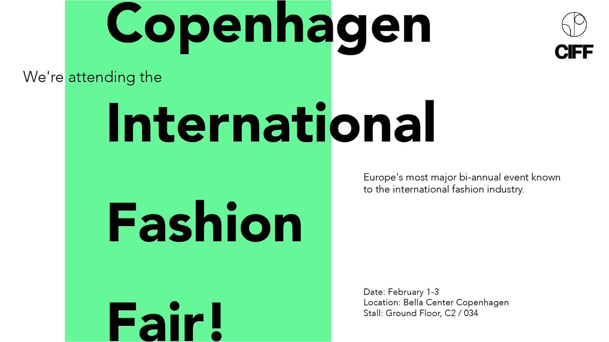 Excited to be attending #ciff #ciffdenmark #fashion #tradefair #fashiontradefair for #FranchettiBond from #london