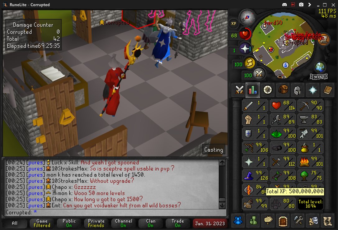 Corrupted_Pure's tweet photo. Half a billy!
#osrs #oldschoolrunescape
#purecrew https://t.co/SMySMnl71C