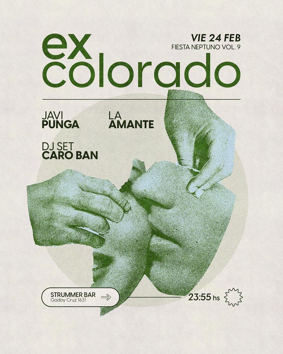 excolorado's tweet photo. Viernes 24 de febrero 23:55hs ex-colorado en vivo en La fiesta Neptuno junto a @javipunga y La Amante en @StrummerBar. Unico show del año en Buenos Aires con la banda completa. No te lo pierdas 🚀🚀🚀 https://t.co/9x8sBFaJhf