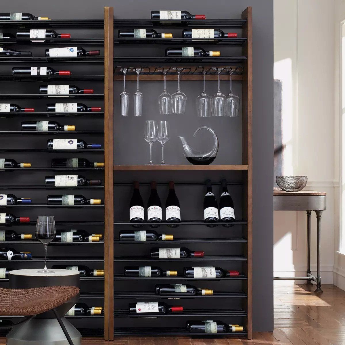 WineEnthusiast's tweet photo. Who needs another bookcase when a wine wall will do perfectly fine... 😉

Shop our wine furniture sale 👉 https://t.co/6uzRVzswf1 https://t.co/RGrxyOgbCx