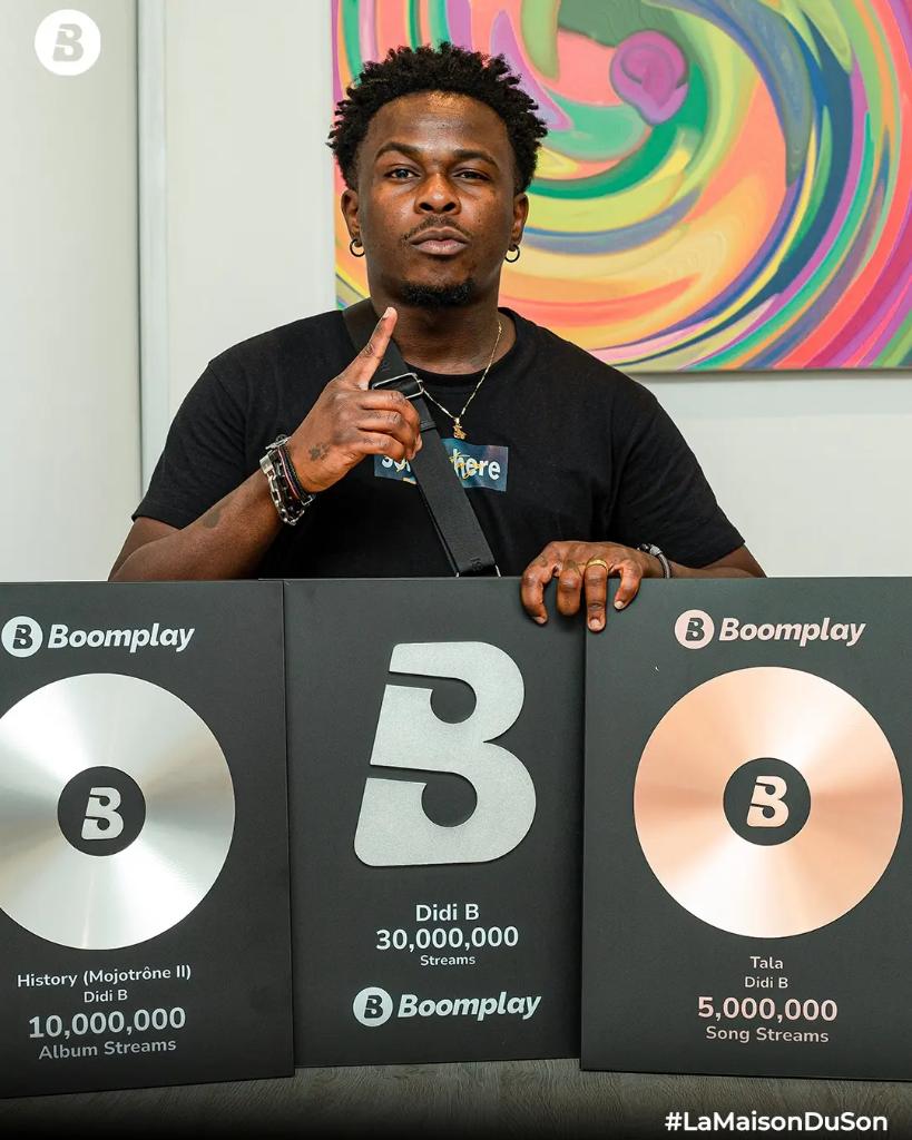 SHOGUN 🔥

👉 +30 millions d'écoutes cumulées sur Boomplay
👉 +5 millions d'écoutes pour #Tala   
👉 + 10 millions d'écoutes pour l'album #history 

2022 a été une année spéciale pour la Conspiration 🎶 😎

Félicitations <a href="/Didibofficial/">JUVENTUS : NUEVA ERA</a> pour tous ces records 📊

#Boomplayciv