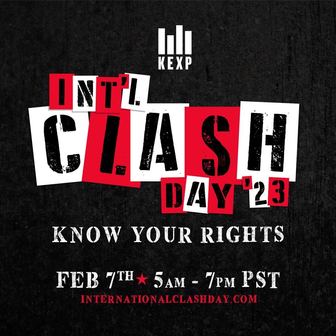 kexp's tweet image. International Clash Day: Know Your Rights is coming up on February 7! For this year's on-air celebration, we're exploring present-day human rights issues that underscore @TheClash's seminal track over 40 years later.

Learn more: kexp.org/internationalc…