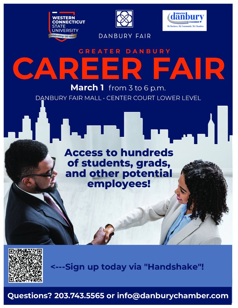 DanburyHub's tweet photo. Greater Danbury Career Fair on Wednesday, March 1st from 3 to 6 p.m. at @DanburyFair Cente... https://t.co/x9wDDCpnCG https://t.co/qR9YtB8TZb