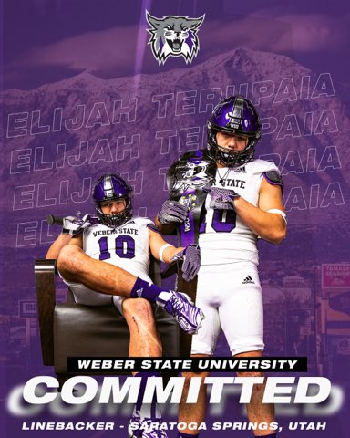 Elijah Teriipaia (@eteriipaia) on Twitter photo Thank you <a href="/Matty_AhYou/">Matty Ah You</a> and the rest of the staff <a href="/weberstatefb/">Weber State Football 🏈</a> believing in me and giving me the opportunity to continue my athletic and educational career. With that being said, COMMITTED! 🟪⬜️ Thank you <a href="/Matty_AhYou/">Matty Ah You</a> and the rest of the staff <a href="/weberstatefb/">Weber State Football 🏈</a> believing in me and giving me the opportunity to continue my athletic and educational career. With that being said, COMMITTED! 🟪⬜️