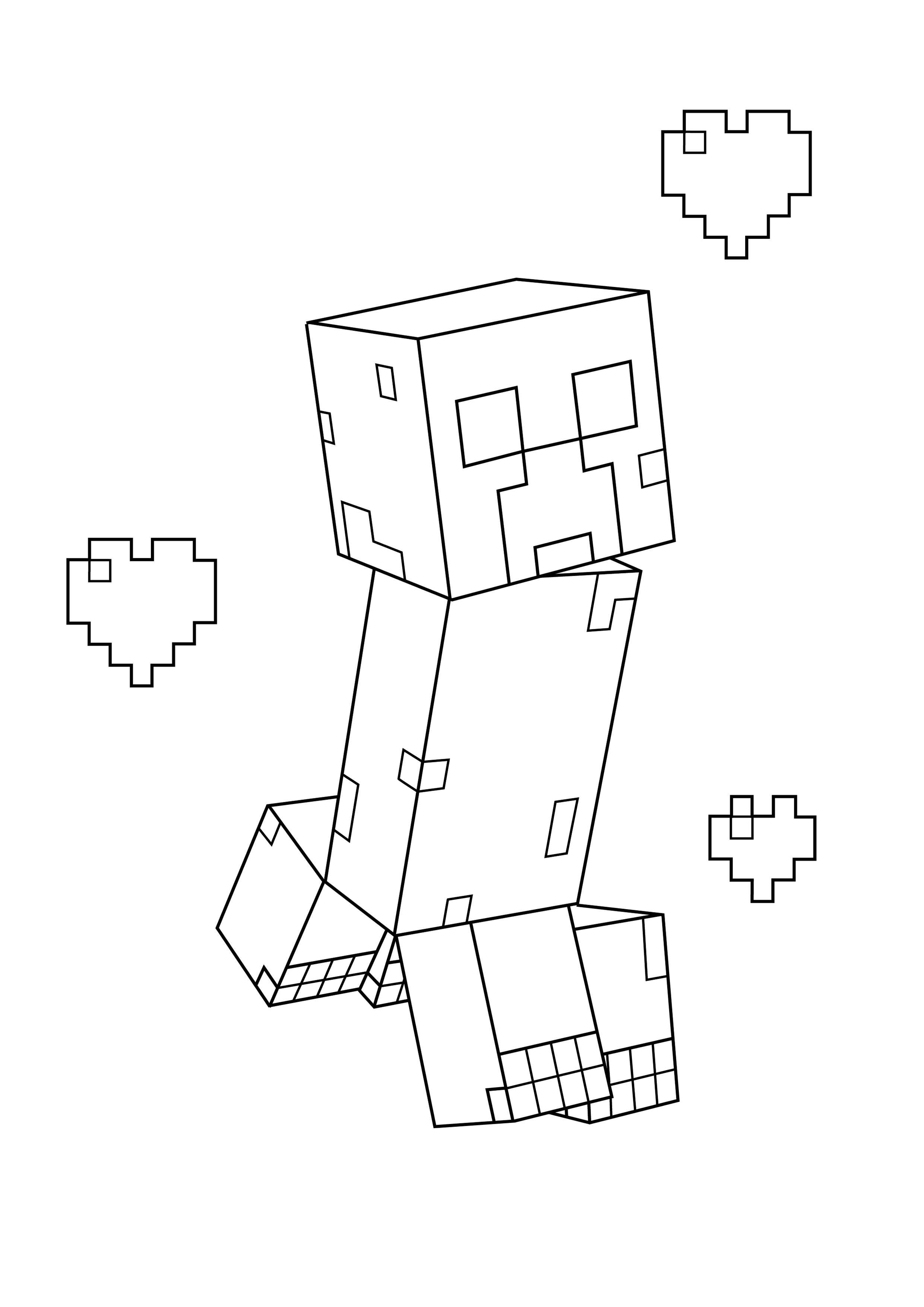 Minecraft creeper coloring page