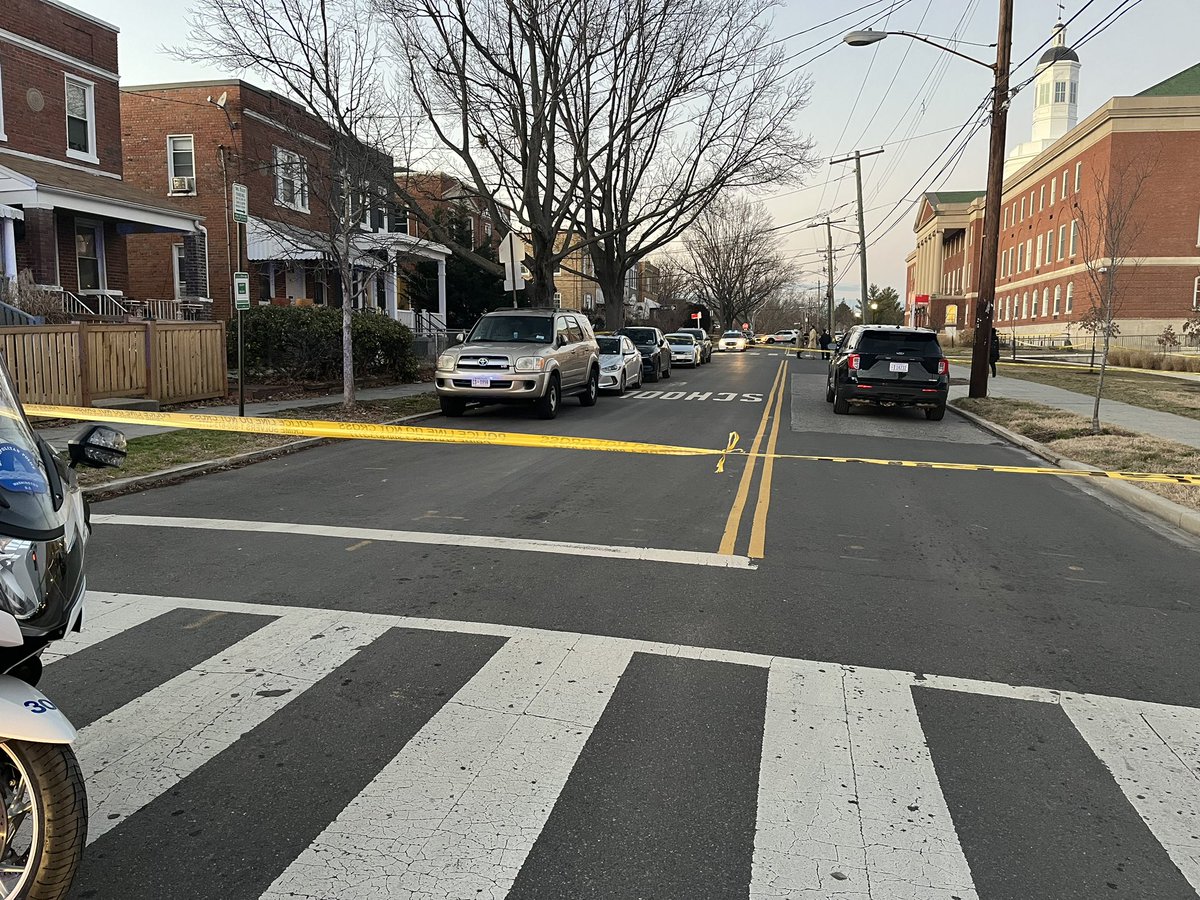 DC Police on scene of a shooting at 5th and Somerset Pl in NW. A Safe Passage worker was shot at 3pm after some kind of fight. School was still in session <a href="/DCPoliceDept/">DC Police Department</a> says he was not working at the time but not clear if he was on the way to work. <a href="/fox5dc/">FOX 5 DC</a>