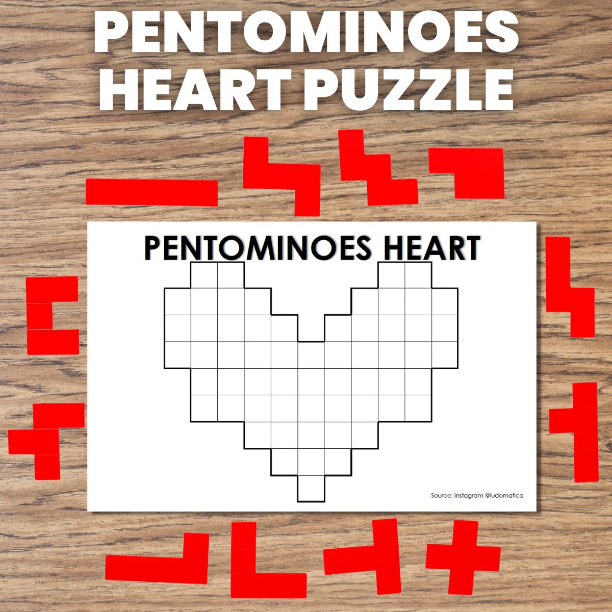 Today's snow/ice/sleet day means I finally found time to blog about a new Valentine's Day puzzle! 

Heart Pentominoes Puzzle
mathequalslove.net/pentominoes-he… 

#mtbos #iteachmath #puzzlingclassroom #pentominoes