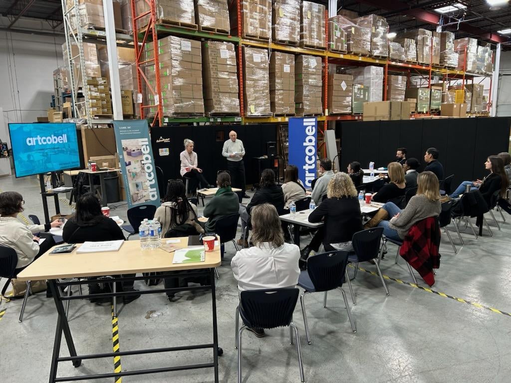 artcobell's tweet photo. We were thrilled that Patricia Cadigan could be part of @SchoolhouseCAN two-day event in Toronto! The event brought together designers and school leaders for a robust conversation about why there is a need to transform learning environments. #transformlearning https://t.co/wx1KZ9jUT4