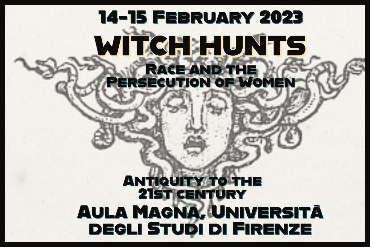 'Witch Hunts: Race &amp; the Persecution of Women.'

Our conference with SAGAS <a href="/UNI_FIRENZE/">Università di Firenze</a> &amp; the International Centre on Racism, hosted by UniFI in the AULA MAGNA, VIA SAN GALLO, FIRENZE. 

Programme: blogs.edgehill.ac.uk/icr/2023/01/23…