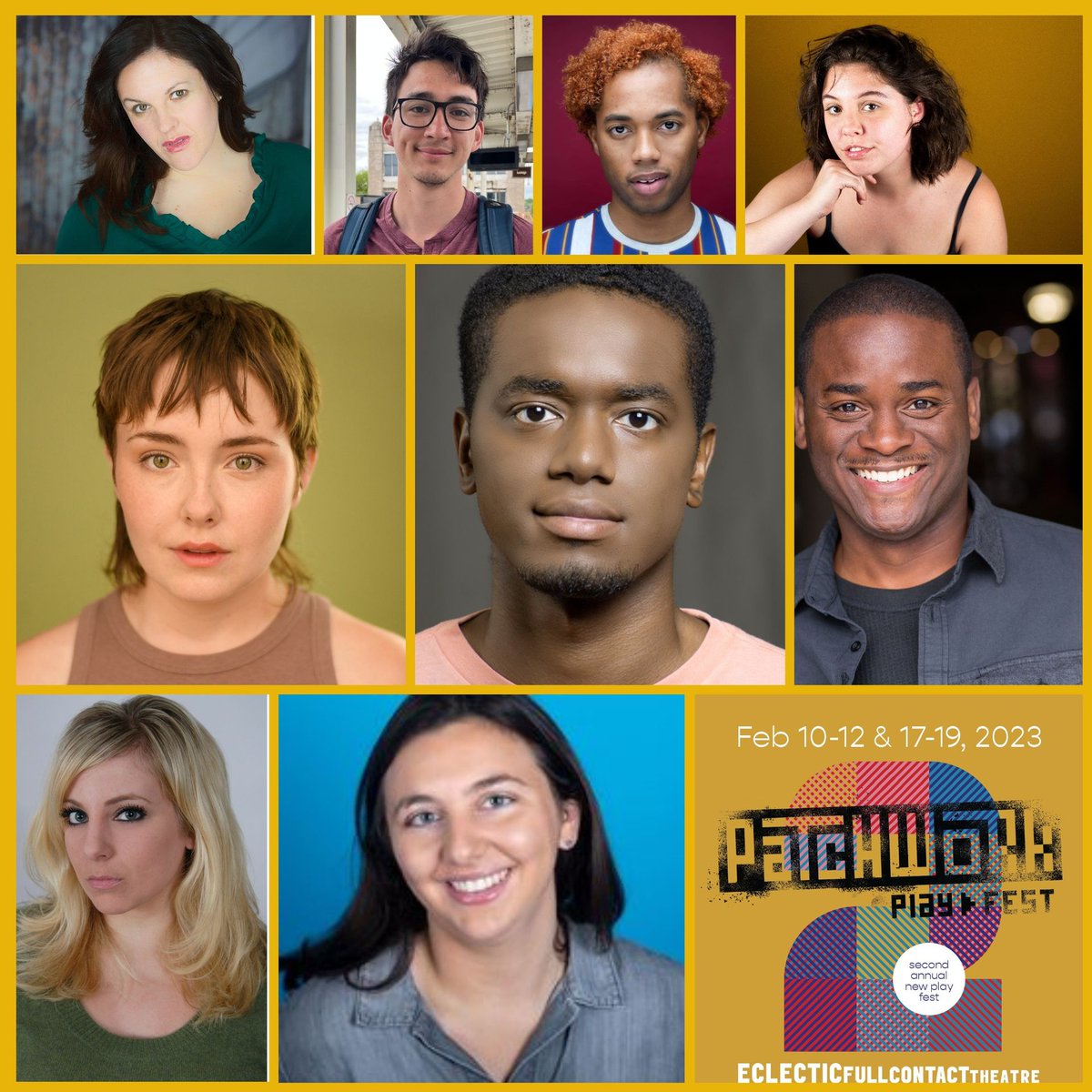 Meet the mighty directors of Patchwork 2! eclectic-theatre.com 2 get your tickets, find out about them, &amp; come see how they express the yearning in their shows! Don't miss this celebration of the best new work of 2023!
 #efctistheatre #seasonx #patchwork2eclecticboogaloo