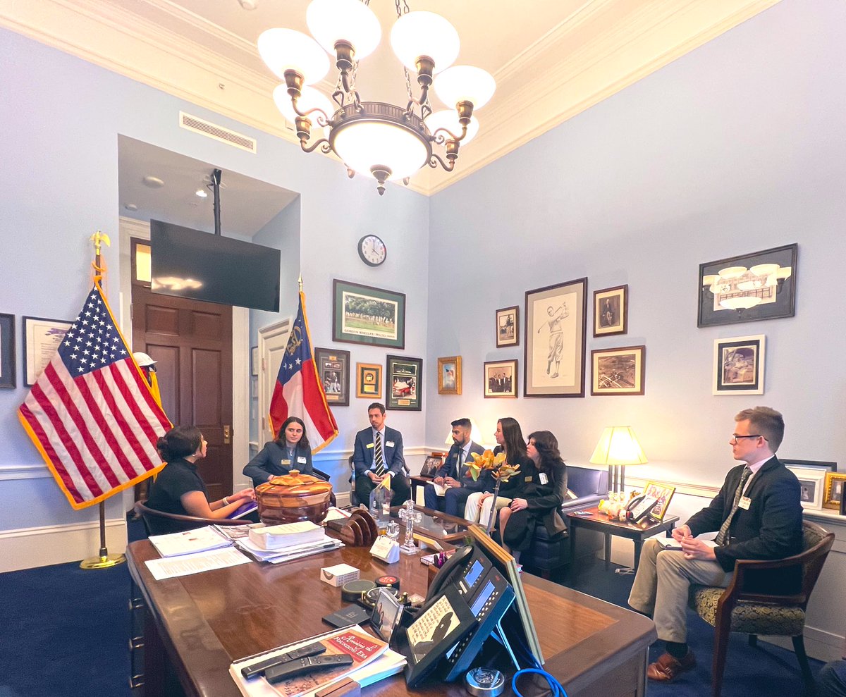Great being with <a href="/gatechsga/">Georgia Tech SGA</a> &amp; <a href="/gtgradsga/">GaTech Grad SGA</a> leaders on the Hill for the ACC student fly-in. Thanks to all of the staff from the GA delegation who met with us today!