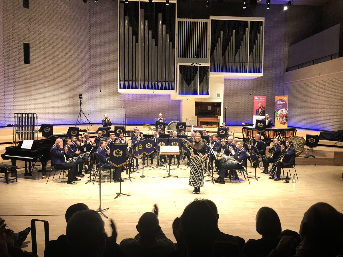 @GetzenCompany artist @IsobelDaws sparkled at the @rncmlive brass festival playing Bramwell Tovey’s ‘Lincoln Tunnel Cabaret’ & RSA’s ‘Walk with Me’ with the fantastic @briggusbb #trombone #brass #brassband #greatmusic #greatsounds #festivalofbrass #4147IB #rncm