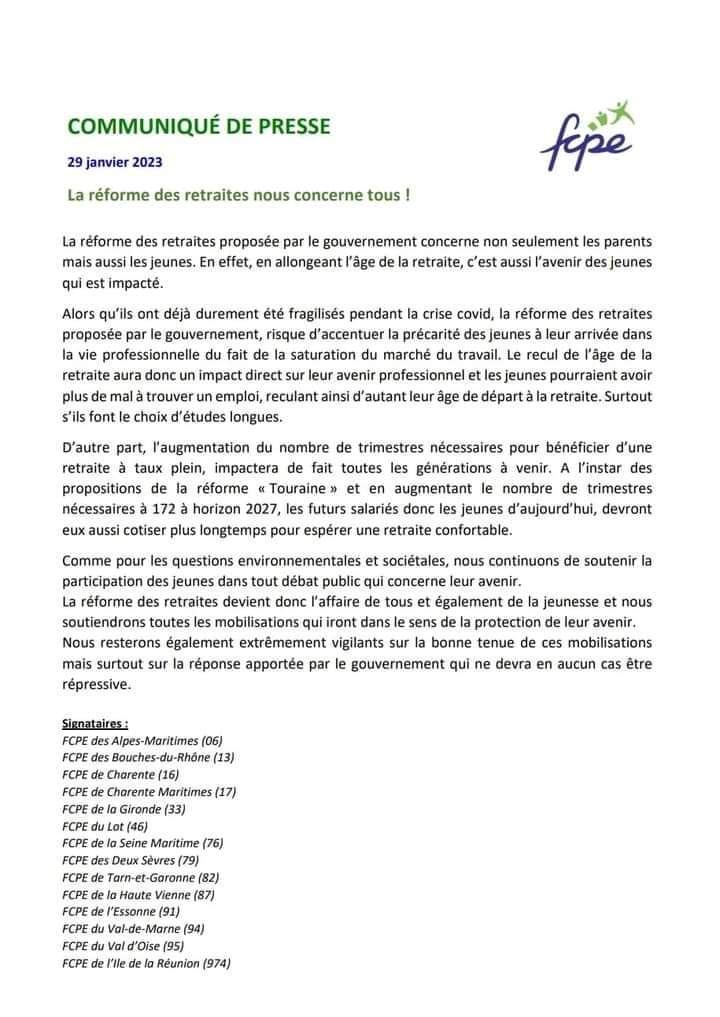 Nous sommes derrière nos lycéens qui descend dans la rue pour défendre leurs avenir.
#tousderrierenoslyceens