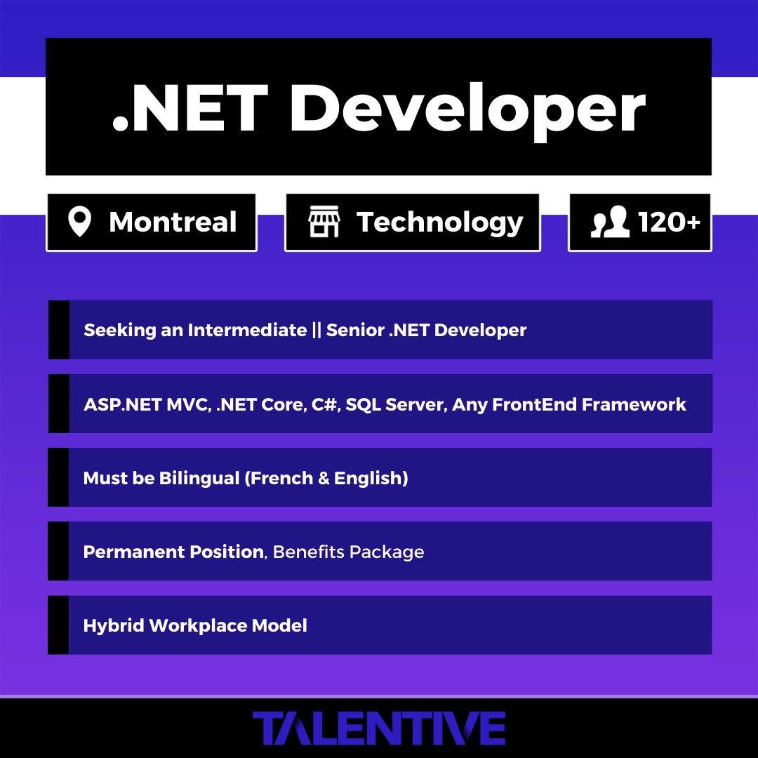 TalentiveINC's tweet image. 🚀 New Job Alert 🚀

🔎 Int. || Sr. .NET Developer
- ASP.NET / .NET Core
- SQL Server
- Any FrontEnd Framework

📝 Full Description | Descriptif Complet:
talentive.com/job/fullstack-…

#dotnet #aspdotnet #csharp #talentive #dotnetjobs #csharpjobs #dotnetcore #javascript