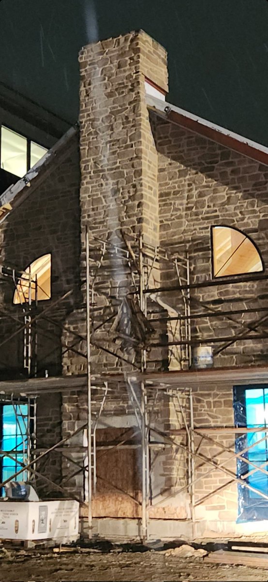 LibPoleSpirits's tweet photo. The Meetinghouse is starting to take shape! Look at that stone... https://t.co/KglS4ukSKG