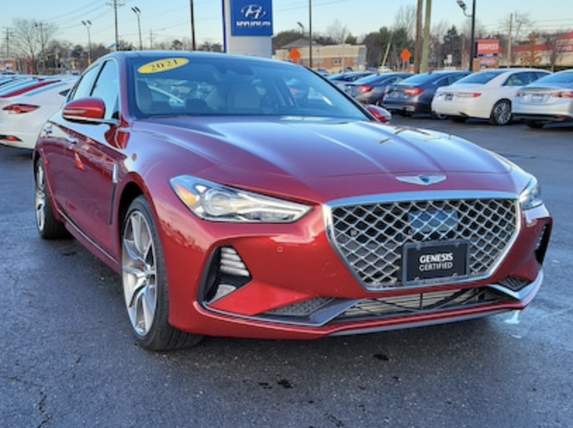 GenesisofCH's tweet photo. Experience this Pre-Owned 2021 #Genesis #G70 3.3T! ๐ Leather upholstery, Power moonroof, Parking sensors & MORE.
#preownedvehicle #usedvehicle #usedcar #preowned #preownedcar #marltonnj #marltonusedcars
https://t.co/yiWrW4yjgx https://t.co/jRclRpKQHm