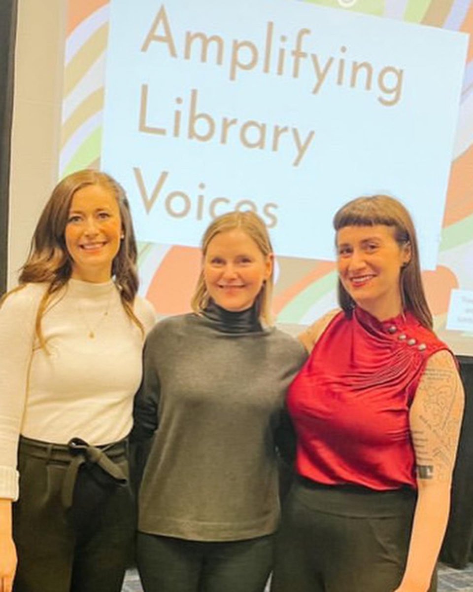 So happy that to got to present with Merran and Julia - two of the most brilliant and talented theatre turned librarian pals at #LibLearnX23  I had so much fun working and presenting with you both💕🎭📚🤓 @ALAConferences