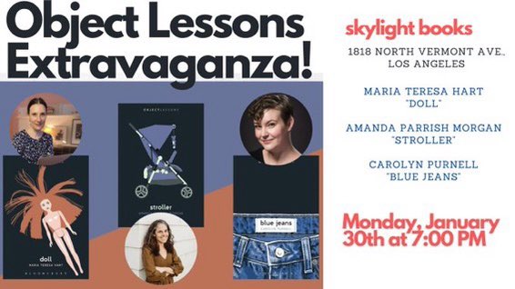 Come see us tonight, talking about dolls, strollers, and blue jeans! 7 pm! @skylightbooks!