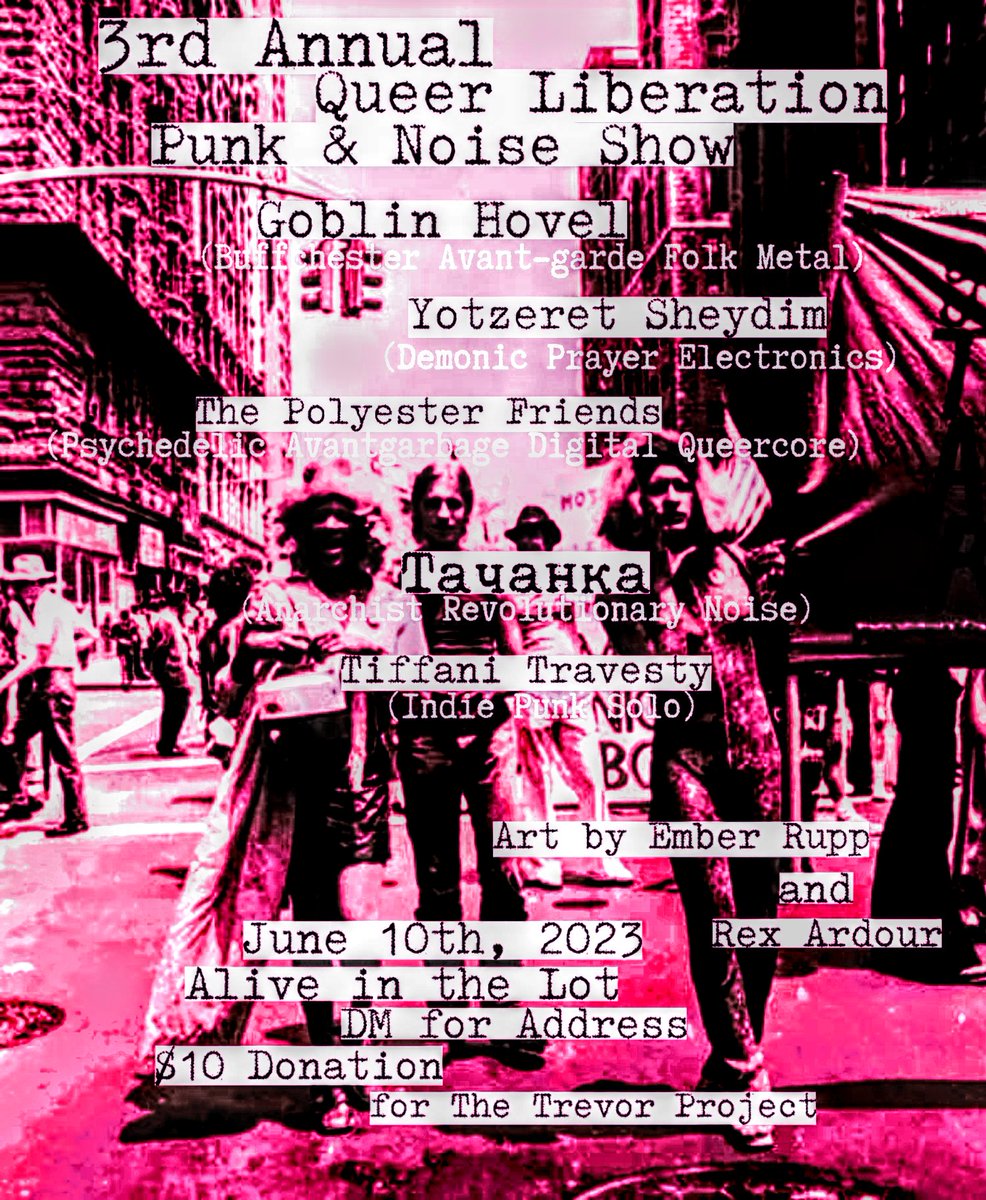 If you're in Rochester NY in June, hmu for the address for this sweet queer show raising money for The Trevor Project!