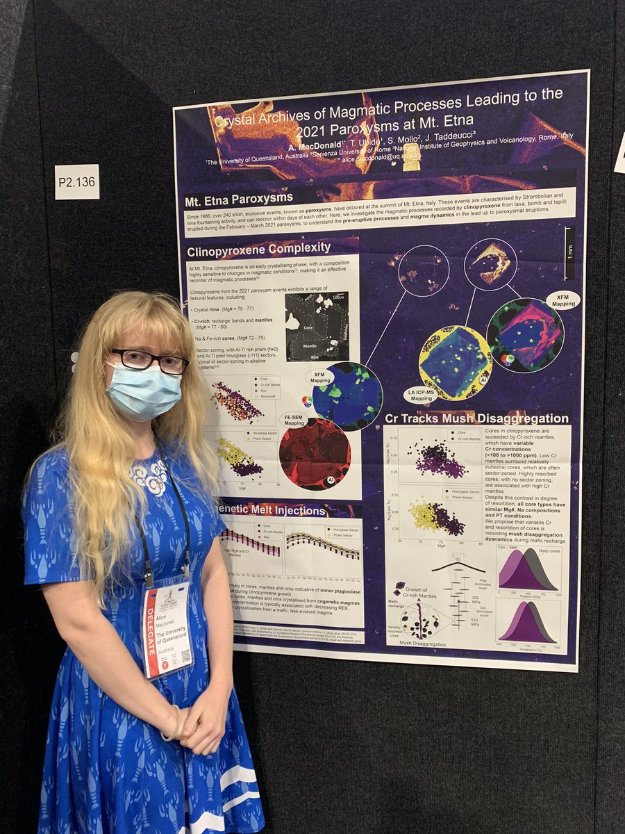 Join us this afternoon for the poster session #iavcei2023 @iavcei2023 !! @Alice_cpx is presenting her great work on #cpx records of #mush remobilisation leading to paroxysmal #eruptions at Mount Etna!! 🌋 #UQmagmateam @UQ_sees