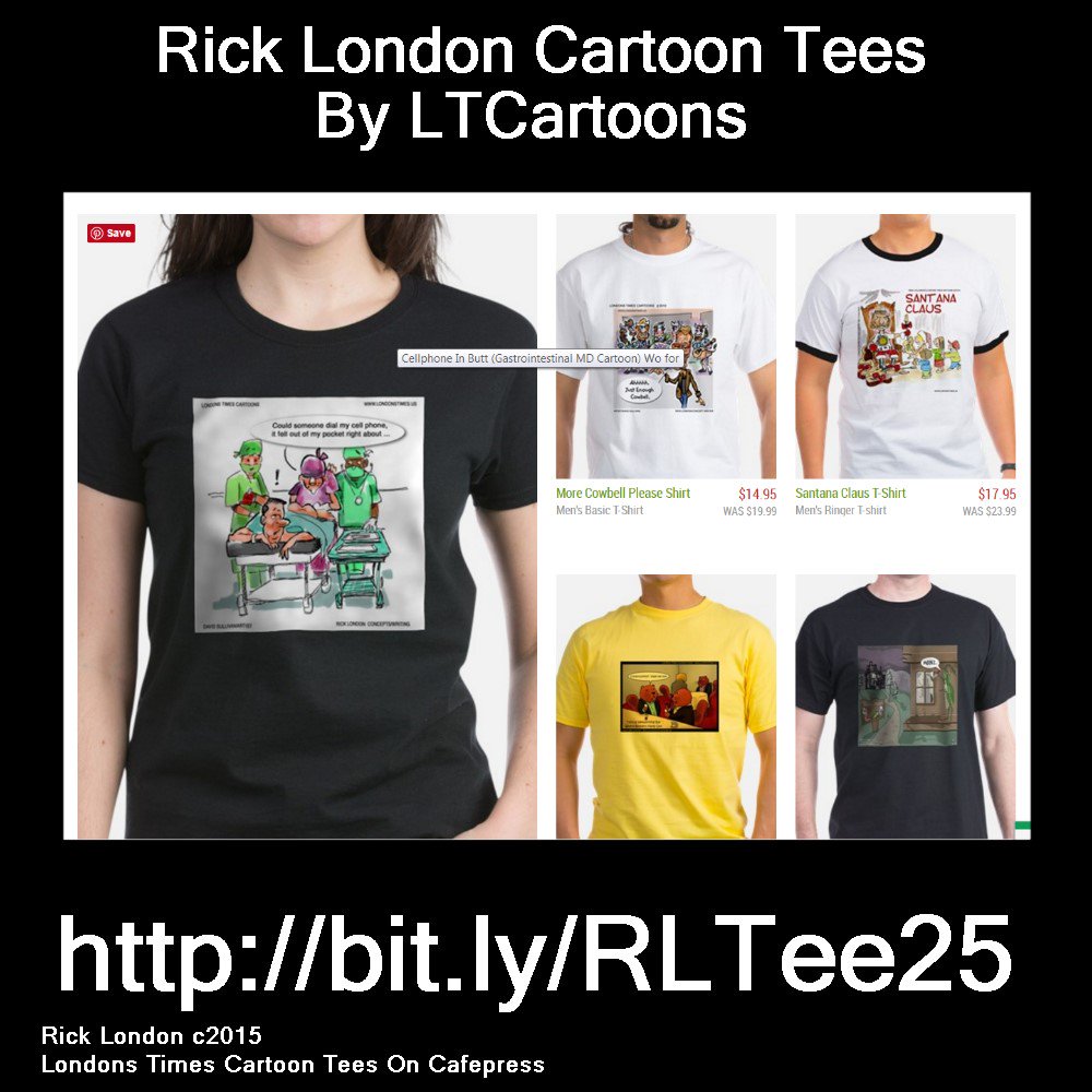 ricklondon's tweet photo. Google #1 ranked #offbeat #cartoon #tees by @RickLondon #Gifts @cafepress Savings of $10 No #couponcode needed #worldwideshipping #funnytee #funnytees #funnytshirts #funnygift #funnygifts #humor Not avail @ our #Amazon #Giftshop A #CafePress #Exclusive https://t.co/1lsALh3qxw https://t.co/LKppNAYZkr